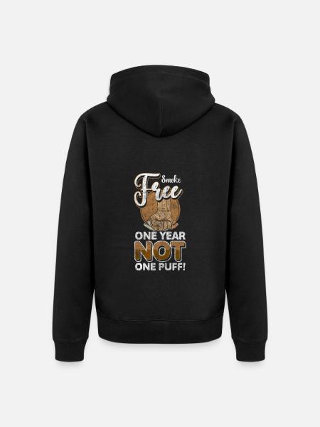 Non-Smoking Nicotine Discipline No Smoking - Unisex Premium Organic Zip Hoodie - black