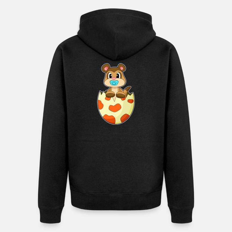 Sucette suricate - Veste à capuche bio Premium Unisexe - noir