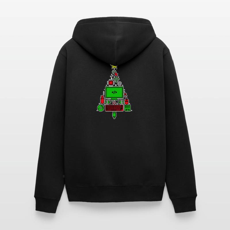 Développeur de scripts de débogage de code Computer Geek Veste à capuche bio Premium Unisexe