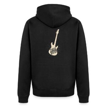 This Dad Rocks Rock Band Guitar Music - Unisex Premium Organic Zip Hoodie - black - Back - Nico (187cm)