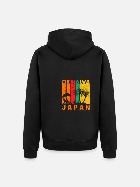 Okinawa, Ryukyu Japan Okinawa - Unisex Premium Organic Zip Hoodie - black