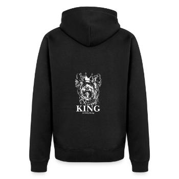 Yorkshire Terrier King of everything dog saying - Veste à capuche bio Premium Unisexe - noir - Dos - Nico (187cm)