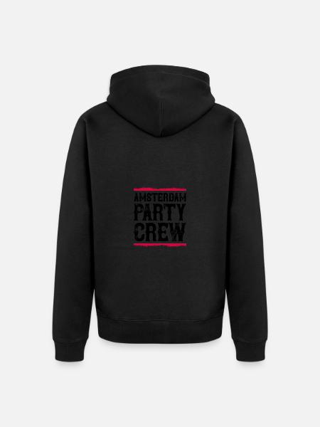 Amsterdam Party Crew - Unisex Premium Organic Zip Hoodie - black