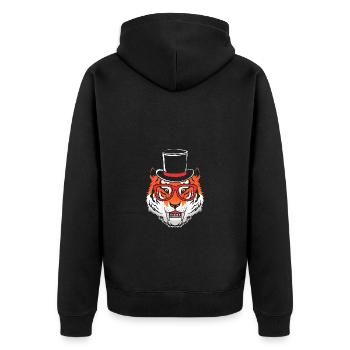 Tigre à dents de sabre - Veste à capuche bio Premium Unisexe - noir - Dos - Nico (187cm)