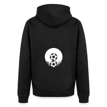 Circle and Reflection - Football - - Unisex Premium Organic Zip Hoodie - black - Back - Nico (187cm)