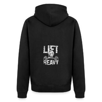 Soulever lourd - - Veste à capuche bio Premium Unisexe - noir - Dos - Nico (187cm)