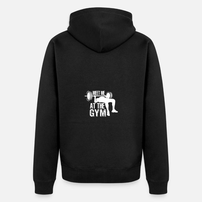 Rencontrez-moi au gymnase 6 - - Veste à capuche bio Premium Unisexe - noir