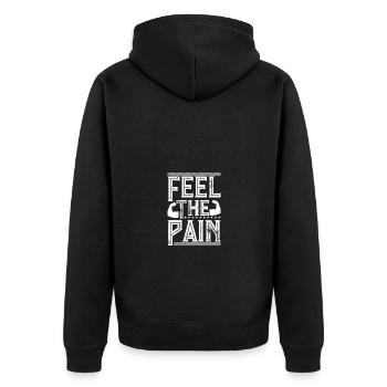 Ressentez la douleur - - Veste à capuche bio Premium Unisexe - noir - Dos - Nico (187cm)
