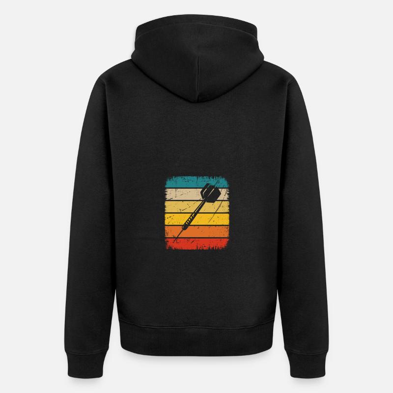 Rectangle rétro - fléchette - - Veste à capuche bio Premium Unisexe - noir