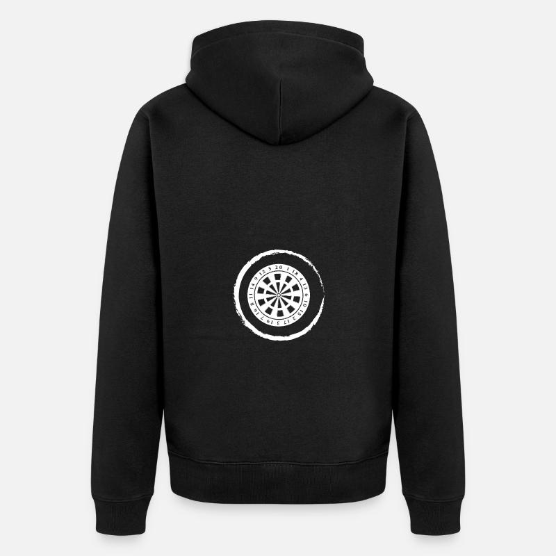 Grunge Circle - Fléchettes - - Veste à capuche bio Premium Unisexe - noir
