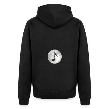 Vollmond - Musik - - Unisex Premium Bio Zip Hoodie - Schwarz - Hinten - Nico (187cm)