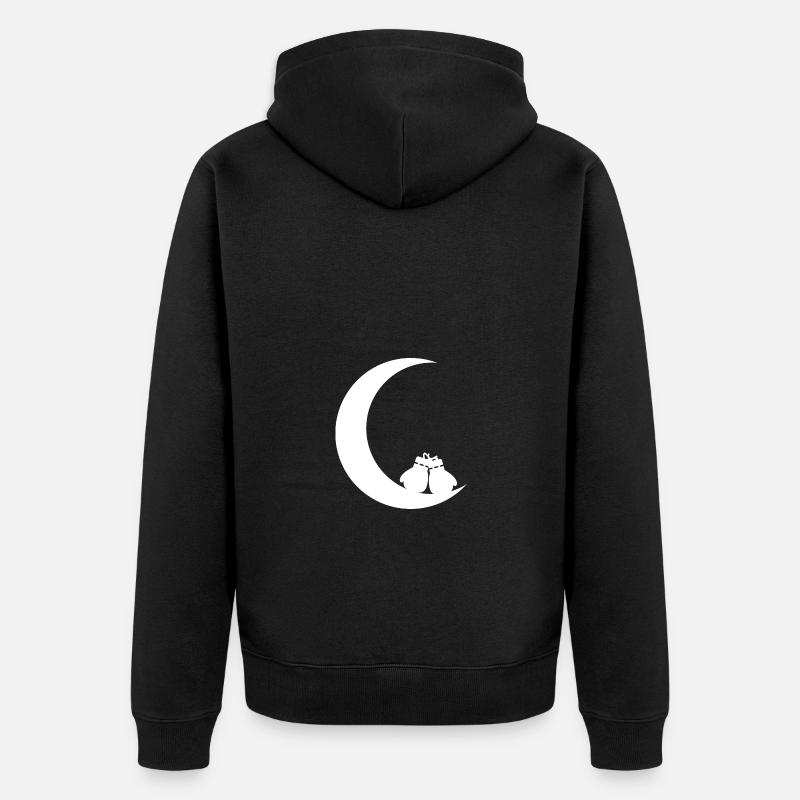 Crescent Moon - Gants de boxe - - Veste à capuche bio Premium Unisexe - noir