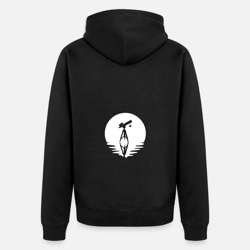 Cercle et réflexion - Astronomie - - Veste à capuche bio Premium Unisexe - noir