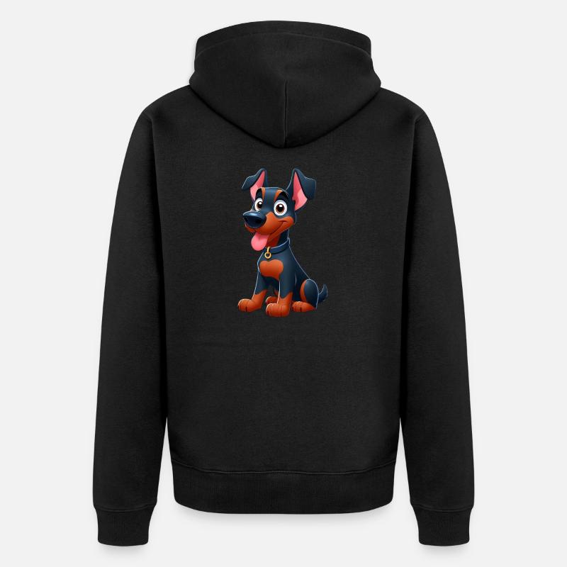 doberman 2 - Veste à capuche bio Premium Unisexe - noir