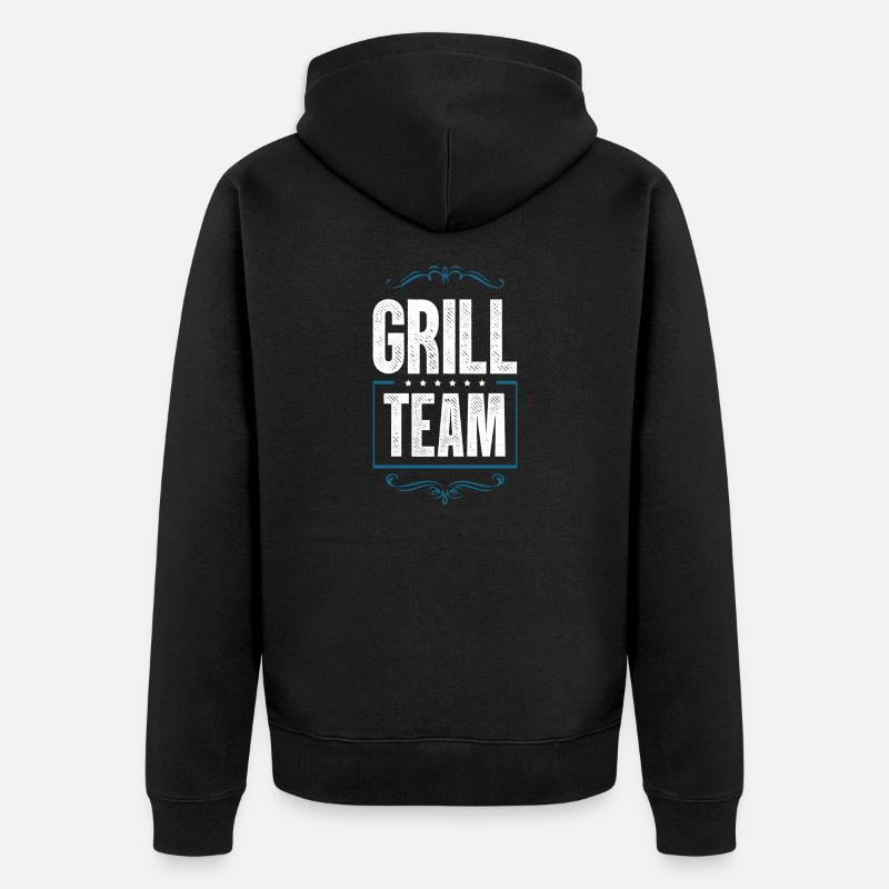 Grill Team - Unisex Premium Bio Zip Hoodie - Schwarz