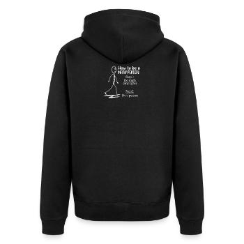 mathématiques - Veste à capuche bio Premium Unisexe - noir - Dos - Nico (187cm)