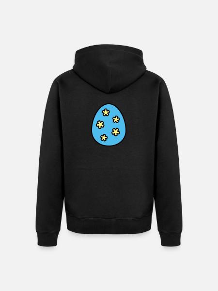 Osterei farbenfroh - Unisex Premium Bio Zip Hoodie - Schwarz