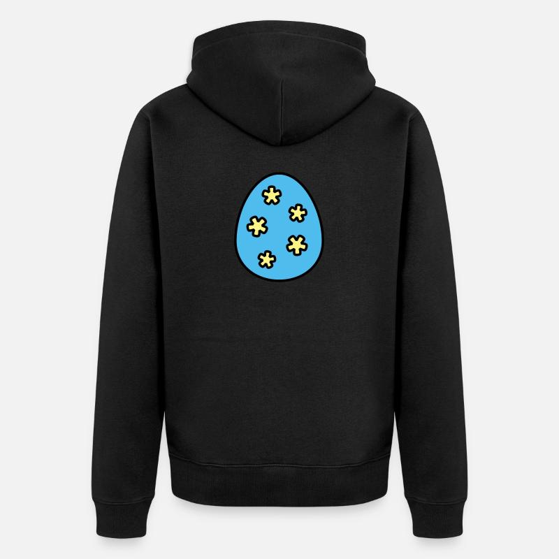 Osterei farbenfroh - Unisex Premium Bio Zip Hoodie - Schwarz