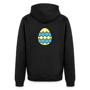 Oeuf de Pâques dentelé - Veste à capuche bio Premium Unisexe - noir - Dos - Nico (187cm)