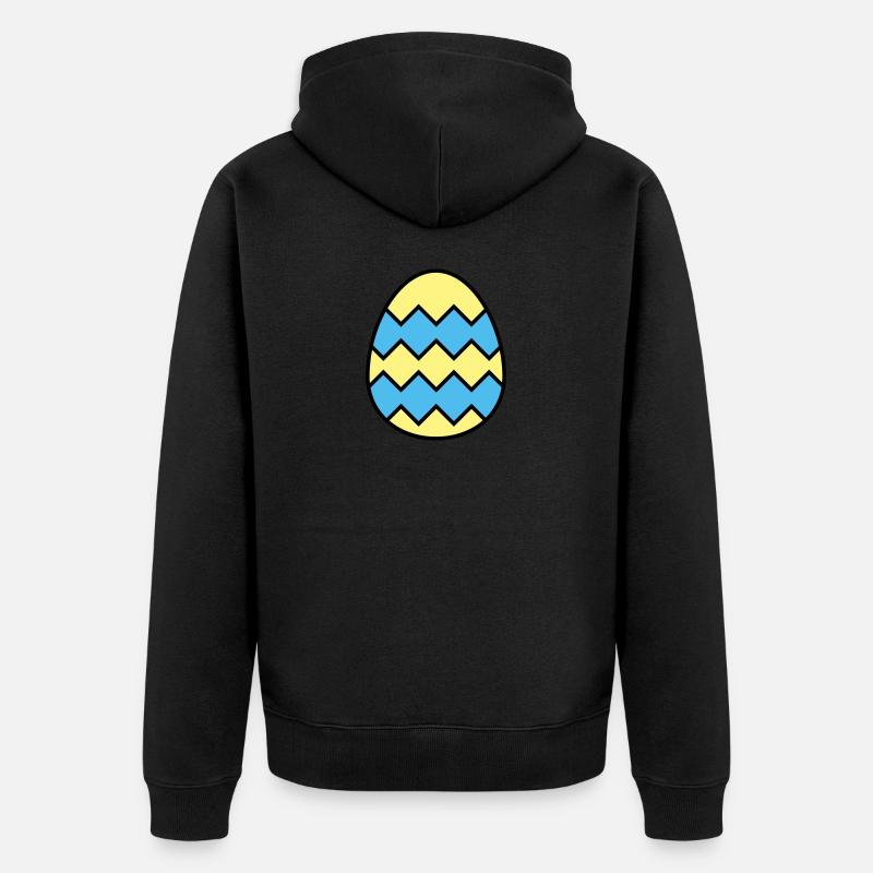 Easter egg jagged - Unisex Premium Organic Zip Hoodie - black