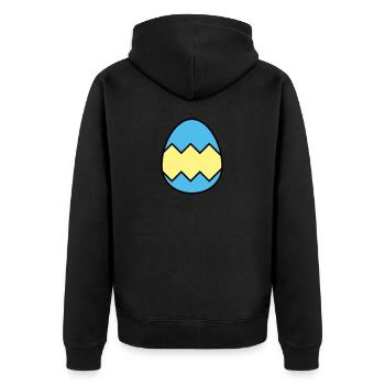Oeuf de Pâques coloré - Veste à capuche bio Premium Unisexe - noir - Dos - Nico (187cm)