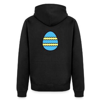 Oeuf de Pâques coloré - Veste à capuche bio Premium Unisexe - noir - Dos - Nico (187cm)