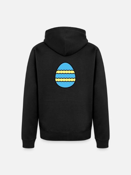 Osterei farbenfroh - Unisex Premium Bio Zip Hoodie - Schwarz