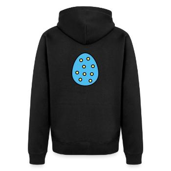 Œuf de Pâques marqué - Veste à capuche bio Premium Unisexe - noir - Dos - Nico (187cm)