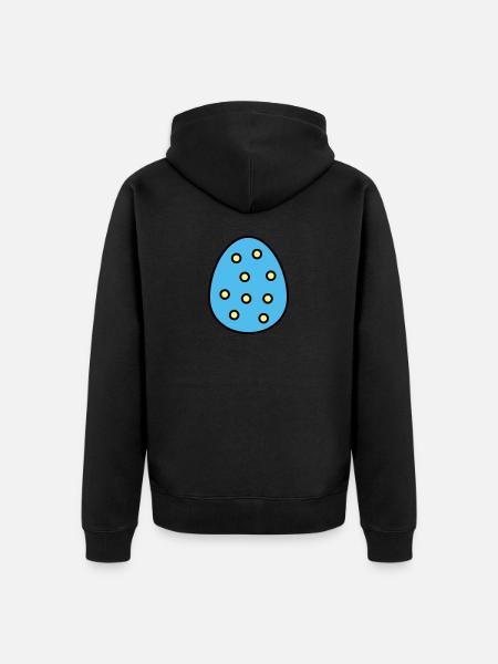 Osterei gepunktet - Unisex Premium Bio Zip Hoodie - Schwarz