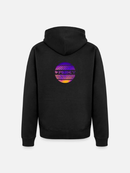 Pride bunte Diskokugel - Unisex Premium Bio Zip Hoodie - Schwarz