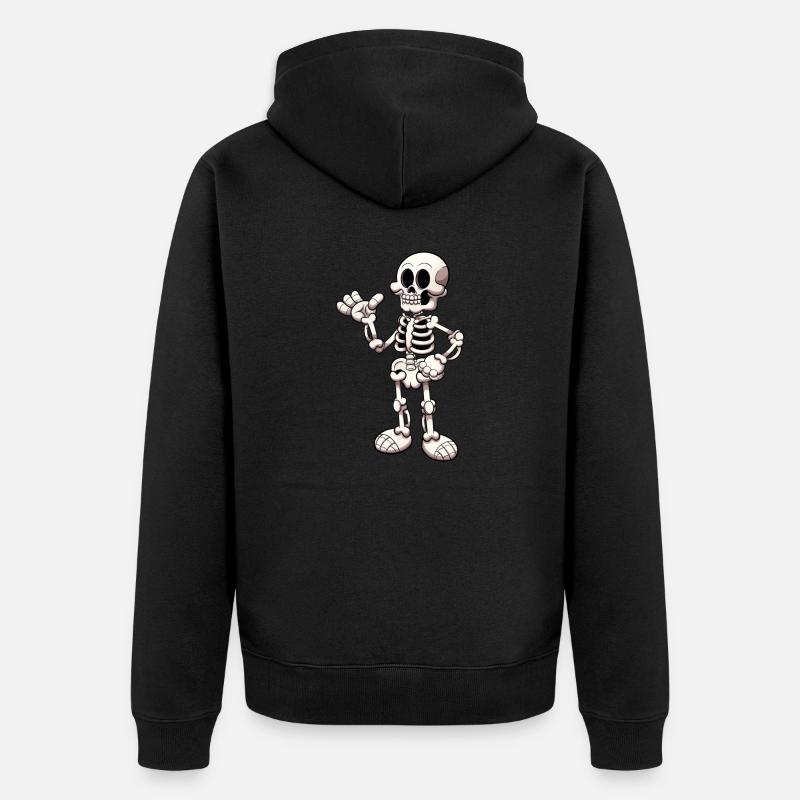 Squelette - Veste à capuche bio Premium Unisexe - noir