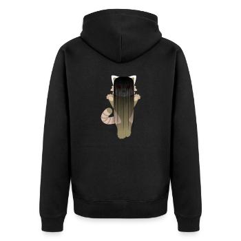 Panda roux déguisé en fille démon pour Halloween - Veste à capuche bio Premium Unisexe - noir - Dos - Nico (187cm)