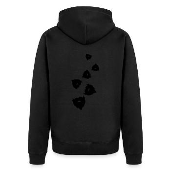 Symbole de barbe - Veste à capuche bio Premium Unisexe - noir - Dos - Nico (187cm)