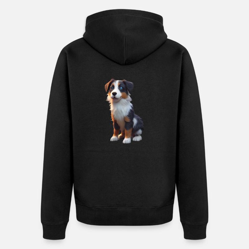 Chien australien - Veste à capuche bio Premium Unisexe - noir