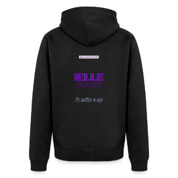 #pronounsarebeautiful ielle/masc - Veste à capuche bio Premium Unisexe - noir - Dos - Nico (187cm)
