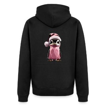 Pingouin de Noël - Veste à capuche bio Premium Unisexe - noir - Dos - Nico (187cm)