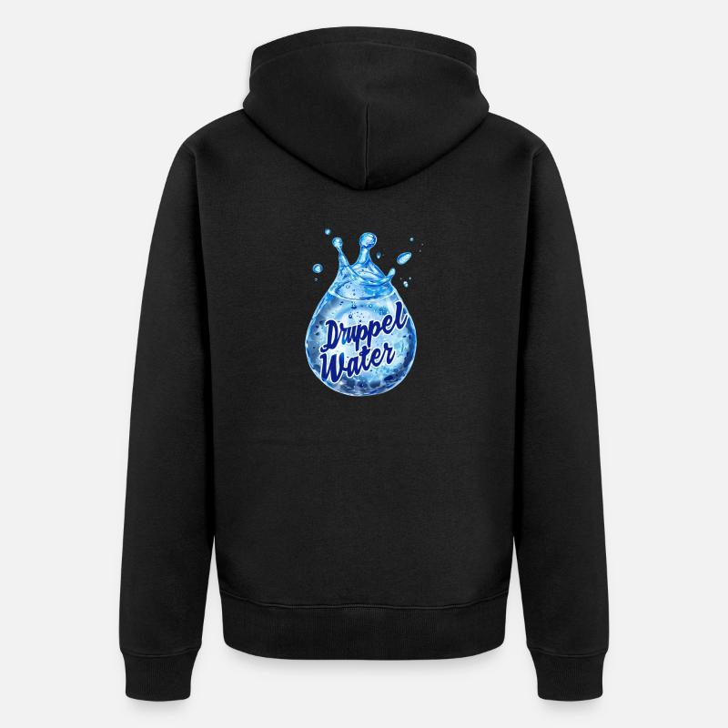 Gouttelettes d’eau - Veste à capuche bio Premium Unisexe - noir
