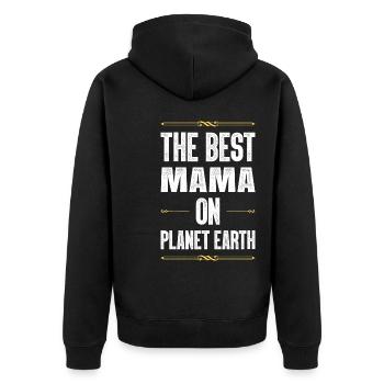 Meilleure maman disant maman maman - Veste à capuche bio Premium Unisexe - noir - Dos - Nico (187cm)