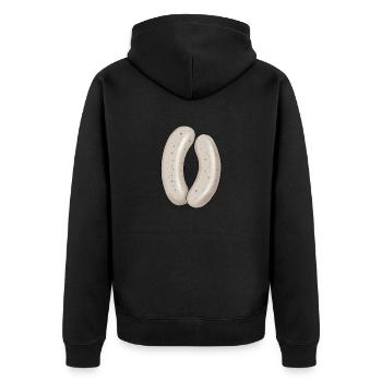Tente à bière Weisswurst Bavarian Breakfast - Veste à capuche bio Premium Unisexe - noir - Dos - Nico (187cm)