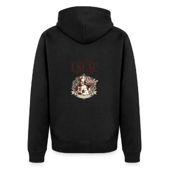 Every Bread you take - Unisex Premium Bio Zip Hoodie - Schwarz - Hinten - Nico (187cm)