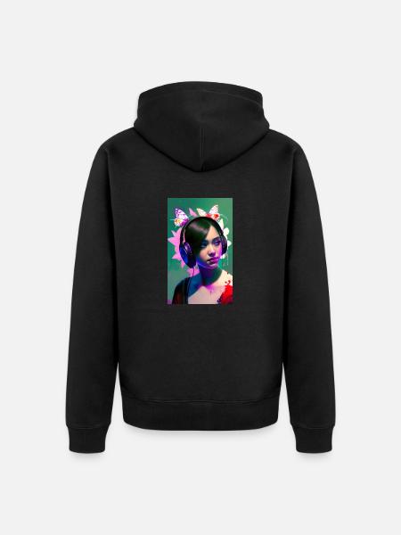 ARTWORK Casque Fille Lea - Veste à capuche bio Premium Unisexe - noir