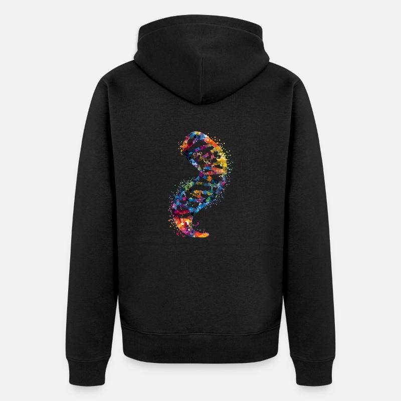 Molécule d'ADN - Veste à capuche bio Premium Unisexe - noir