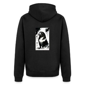 Adorable délice de phoque - Veste à capuche bio Premium Unisexe - noir - Dos - Nico (187cm)