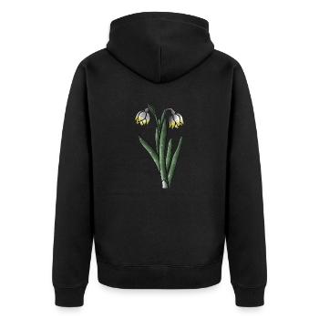 Märzenbecher - Unisex Premium Bio Zip Hoodie - Schwarz - Hinten - Nico (187cm)