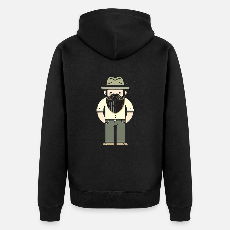 Hipster urbain - Veste à capuche bio Premium Unisexe - noir