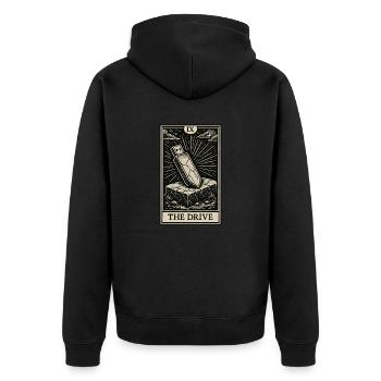 Le lecteur – Carte de tarot USB Datahoarder - Veste à capuche bio Premium Unisexe - noir - Dos - Nico (187cm)