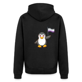Gay Pride Antarctique Animal Pingouin Asexuel LGBT - Veste à capuche bio Premium Unisexe - noir - Dos - Nico (187cm)