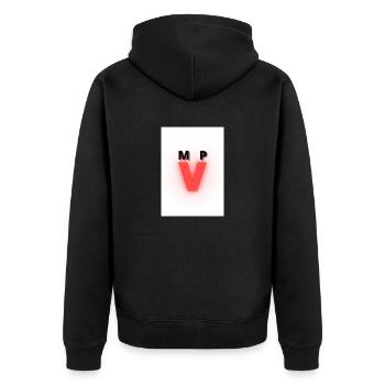 Most Valuable Player - Unisex Premium Bio Zip Hoodie - Schwarz - Hinten - Nico (187cm)