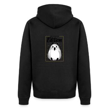 I am a limited edition - Unisex Premium Organic Zip Hoodie - black - Back - Nico (187cm)