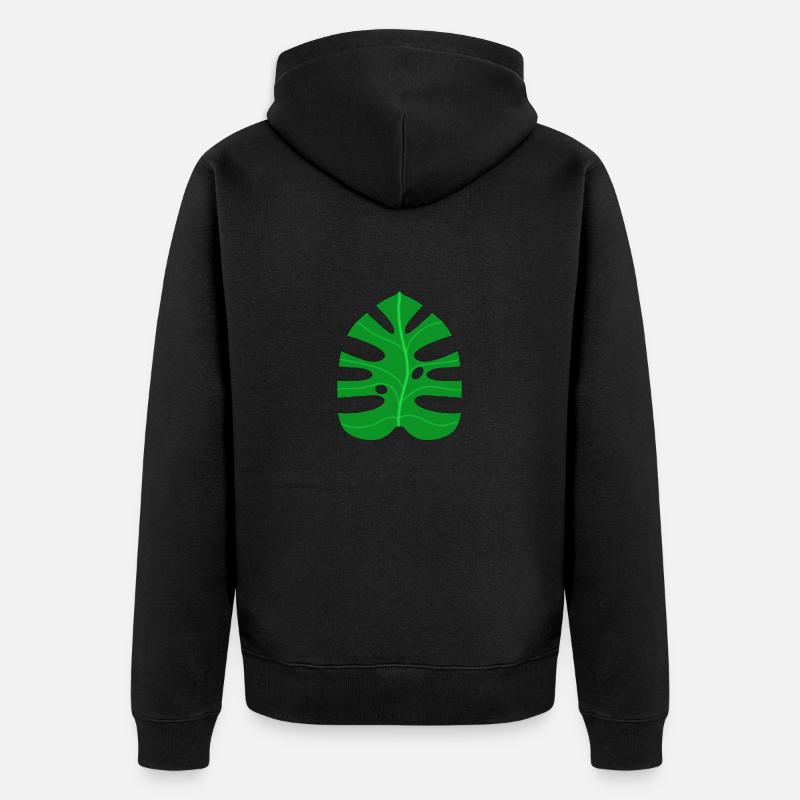 Feuille de monstres - Veste à capuche bio Premium Unisexe - noir